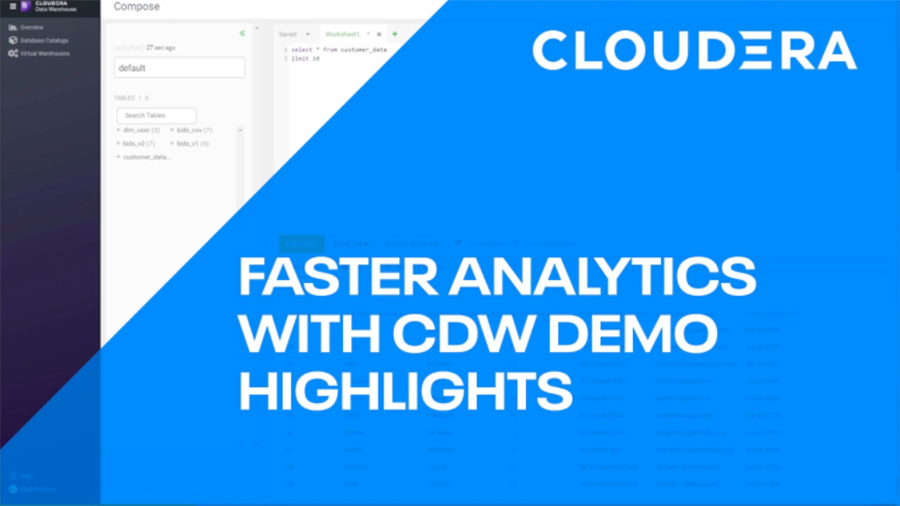 Faster Analytics with Cloudera Data Warehouse video