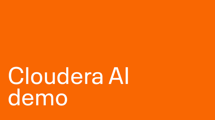 Cloudera Machine Learning demo