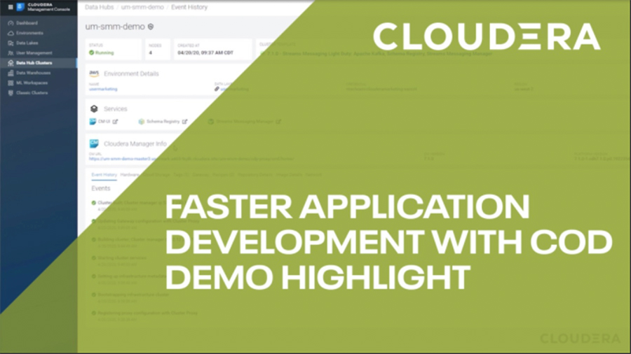 Cloudera Operational Database demo highlight