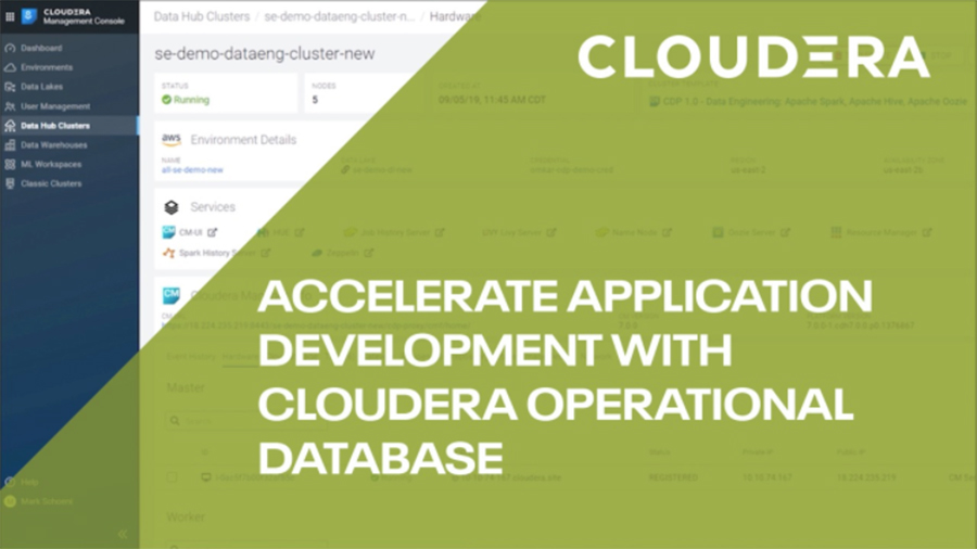 Accelerate application development with Cloudera Operational Database video