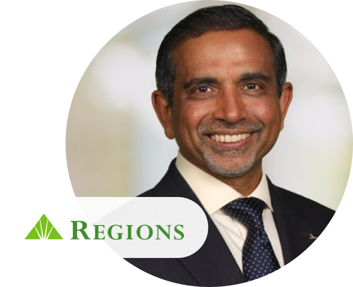 Headshot of Manav Misra, Chief Data and Analytics officer, Regions Bank