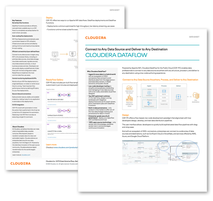 DataFlow datasheet thumbnail | Cloudera